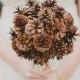 Rustic Wedding Bouquets ♥ Pine Cone Details