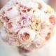  Compact Brautstrauß ♥ Romantic Blush Pink Wedding Bouquet