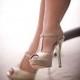 Gold Sparkly, Strappy Wedding Shoes ♥ High Heels 