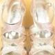 Peach Gold Sparkly Wedding Shoes ♥ Glitter Bridal Shoes 