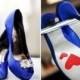 Chaussures de mariage bleu
