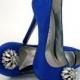 أحذية الزفاف الزرقاء
