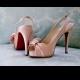 Christian Louboutin Свадебная обувь с красной нижней ♥ шикарные и модные свадебные Туфли на высоких каблуках