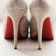 Christian Louboutin Свадебная обувь с красной нижней ♥ шикарные и модные свадебные Туфли на высоких каблуках
