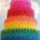 Colorful / Rainbow Wedding Cakes ♥ Wedding Cake Design with Edible Sugar Beads