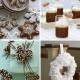 Pine Cone pour les gâteaux de mariage de flocons de neige d'hiver ♥ Biscuits de Noël ou mariages pour les mariages d'hiver ou de