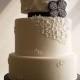 White and Black Fondant Wedding Cake 