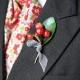 Cherry Boutonniere  for Groom 
