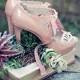 Chic Vintage Wedding High Heel Shoes 