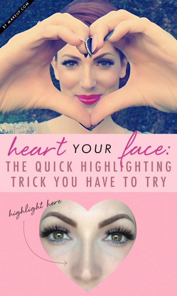 Heart Your Face: The Quick Highlighting Trick You Have To Try - Weddbook - heart-your-face-the-quick-highlighting-trick-you-have-to-try