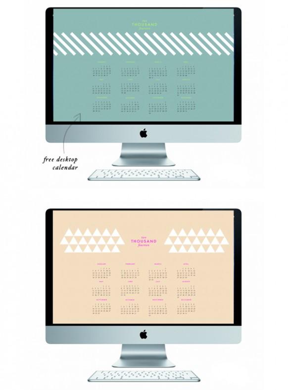 DIY Downloadable Desktop Calendar Weddbook