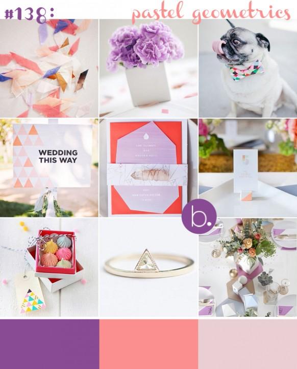 Radiant Orchid Coral And Gold Inspiration With Geometric Shapes Bloved Weddings Uk Wedding 3004