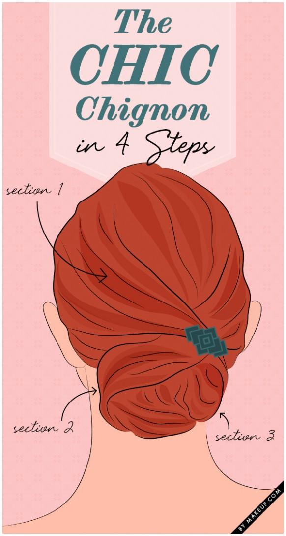 HowTo The Chic Chignon In 4 Steps Weddbook