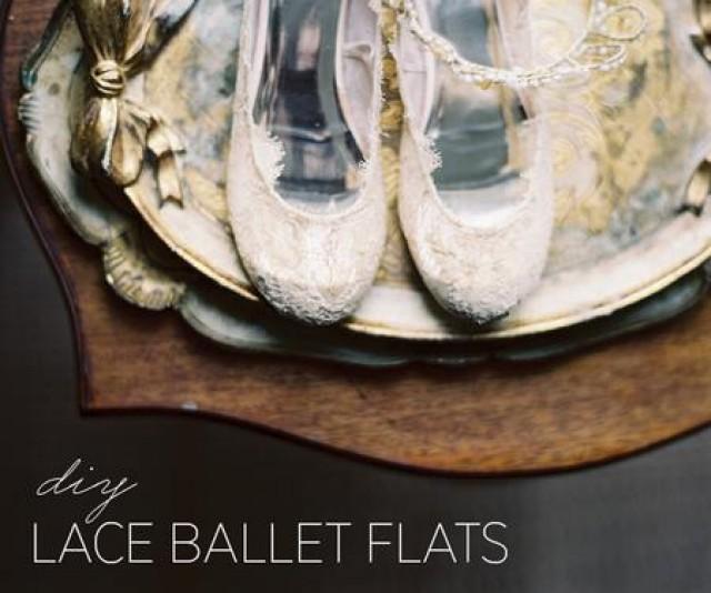 wedding photo - DIY Lace Ballet Flats
