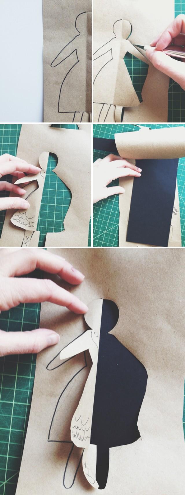 DIY Paper Doll Bridal Gift Wrap Weddbook