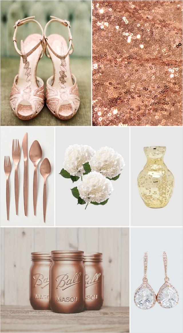 Glamorous Rose Gold Wedding Ideas - Weddbook