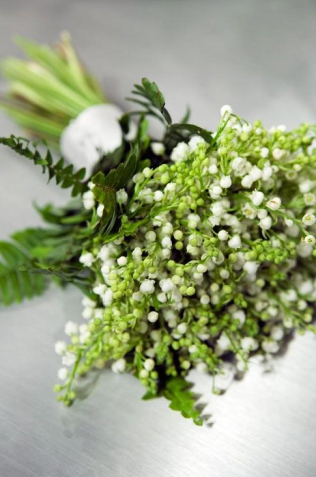 wedding photo - Ethereal White And Green Garden Bouquet Made Of Lily Of The Valley.