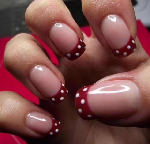 Red Wedding - Red And White Polka Dots Nail Design #2029849 - Weddbook