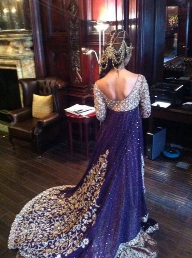 wedding photo - Stunning Royal Purple Lengha! 