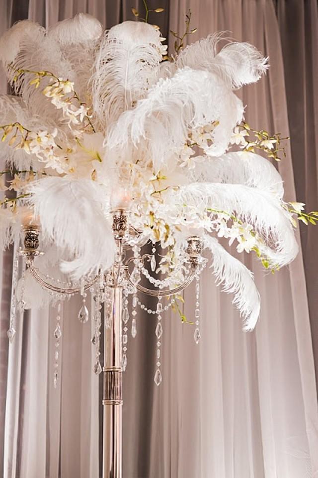 Feather & Orchid Centerpiece 