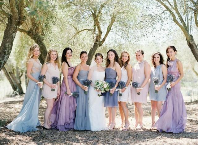 wedding photo - Multi Coloured Bridesmaid Dresses 