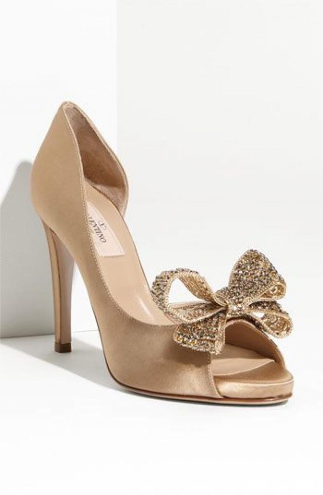 wedding photo - Valentino Jewelery Couture Bow D'Orsay Pump