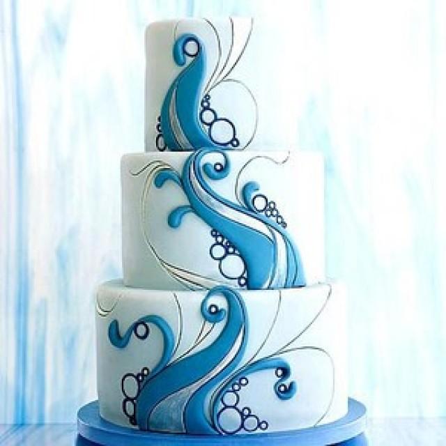 wedding photo - ocean wedding cakes