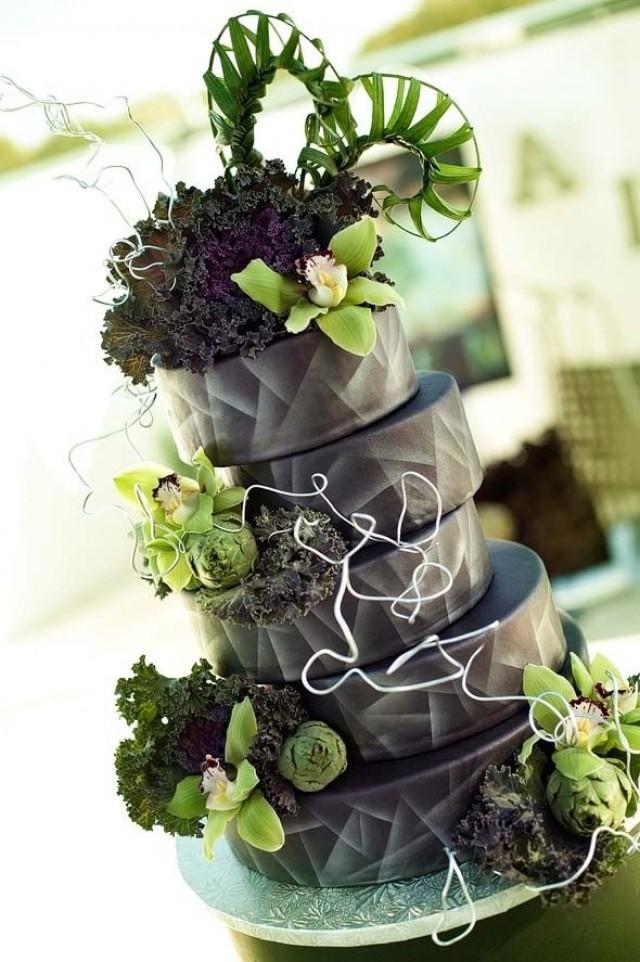 Green Wedding Black And Green Wedding Cake 2054328