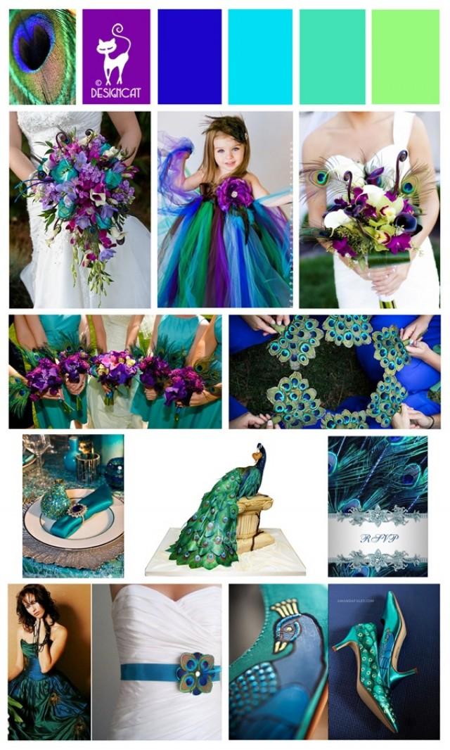 Trendy and Gorgeous peacock wedding themes.