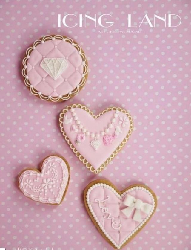 Heart shaped cookies for romantic couples