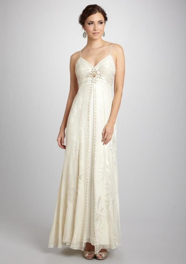 SUE WONG  Long Embellished Gown 