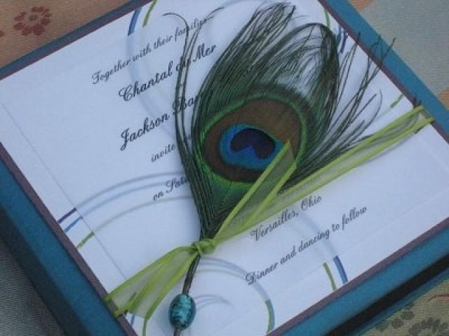 Peacock Wedding Invite 