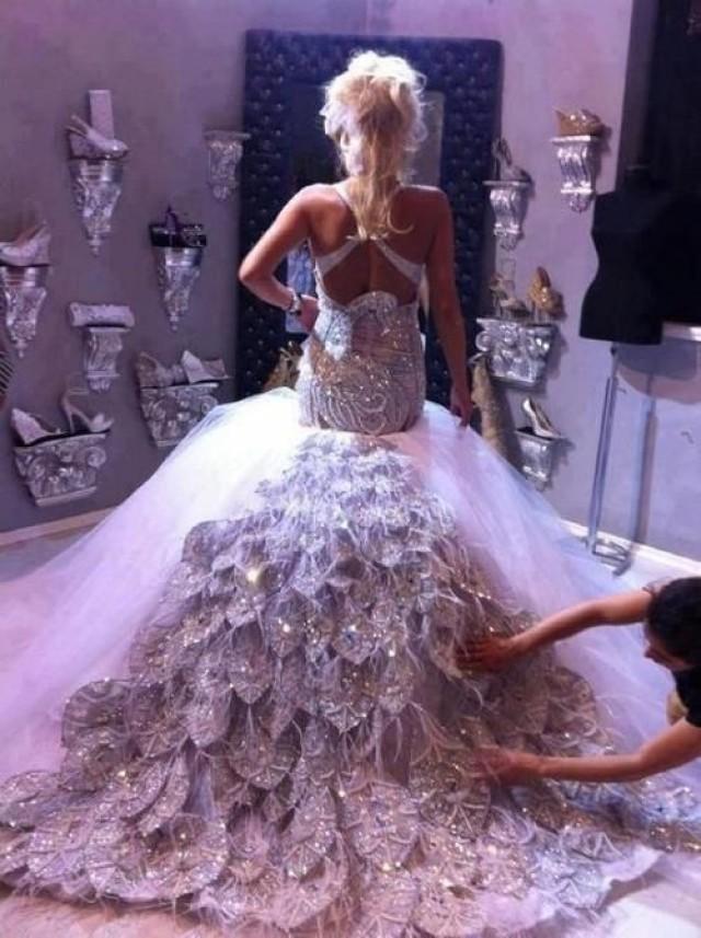 wedding photo - Павлин Свадебное Платье. Потрясающий!!!! 