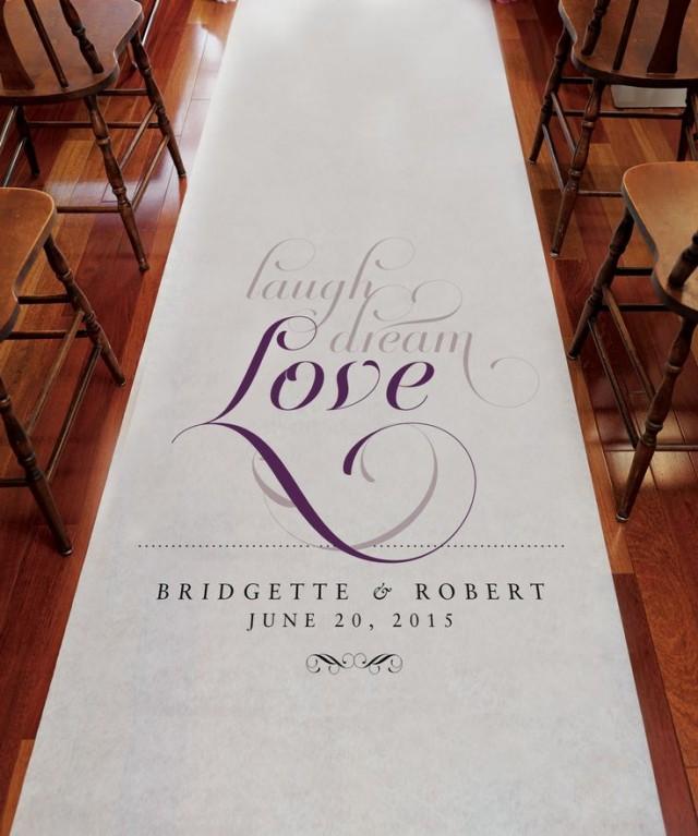 wedding photo - Expressions Personalized Aisle Runner. 