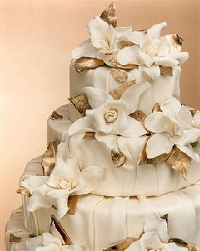 Wedding, Cake, Gold 