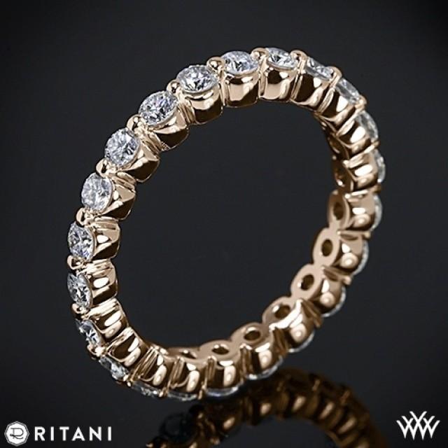 18k Rose Gold Ritani Full Eternity Diamond Wedding Ring