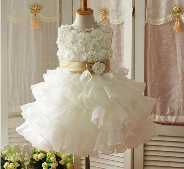 Elegant Ball Gown Square Neckline Floor-length Sequins Flower Girl Dress With Free Belt