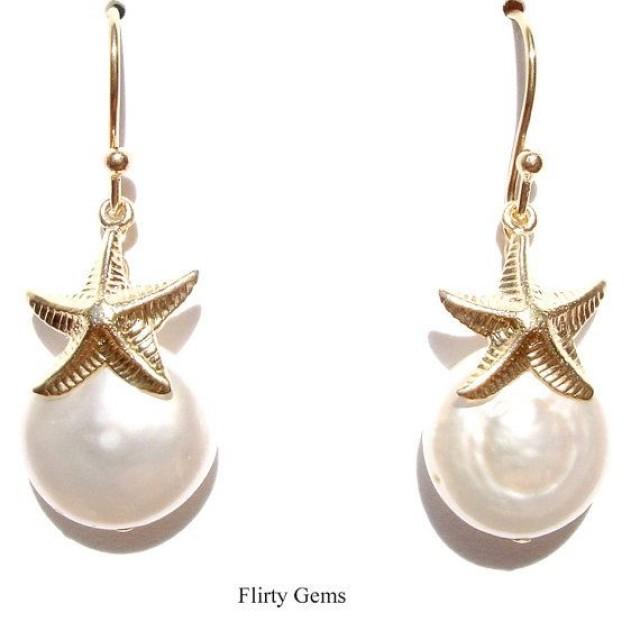 Gold Charm Starfish Earrings