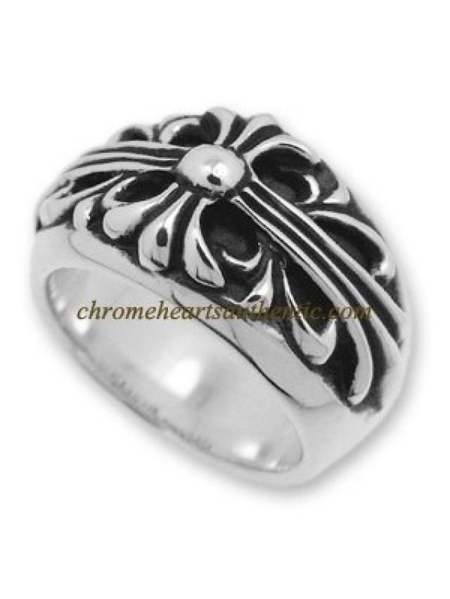 wedding photo - Chrome Hearts Floral Cross Keeper Ring On Sale