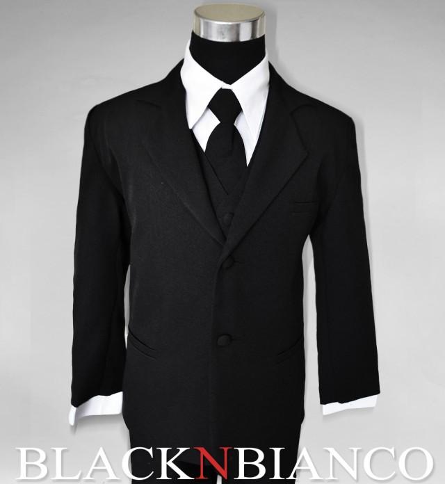 wedding photo - Boys Suits in Black Dresswear