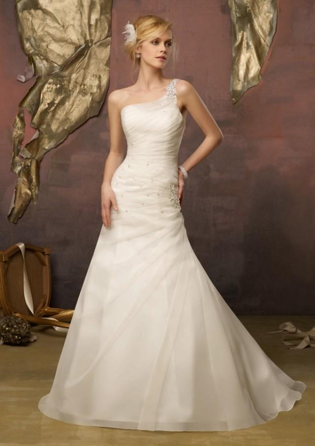 wedding photo - Crystal Beads On Delicate Organza Wedding Dresses(HM0270)