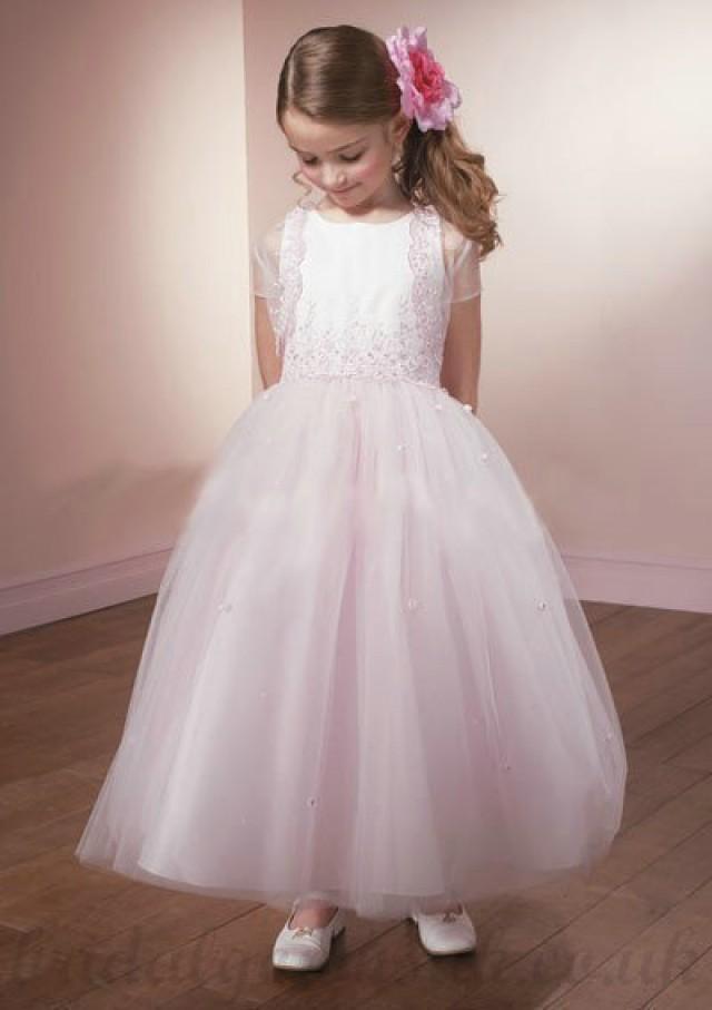 wedding photo - Ball Gown Floor Length Style Skirt Tulle White Flower Girl Dress