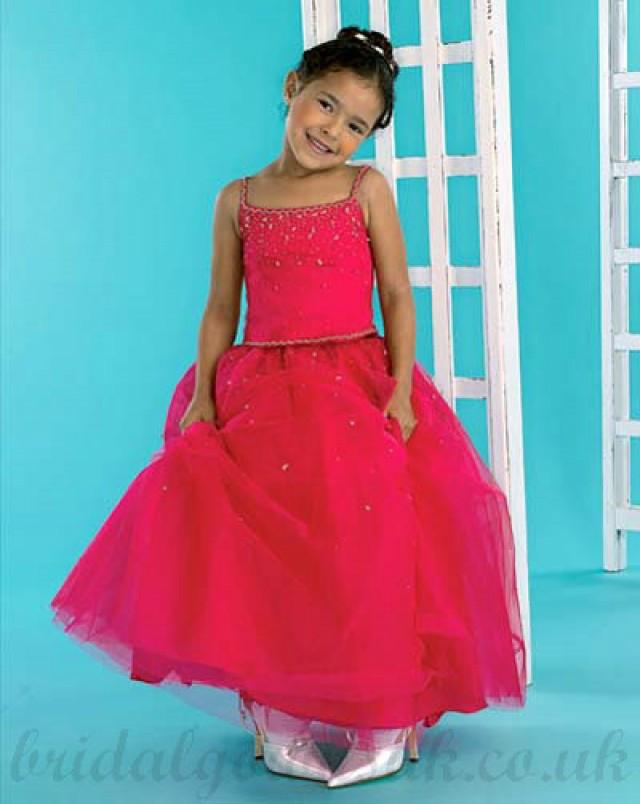 wedding photo - Ball Gown Spaghetti Beading Tulle Pageant Red Perfect Dress