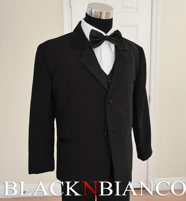 wedding photo - Boys Tuxedos in Black