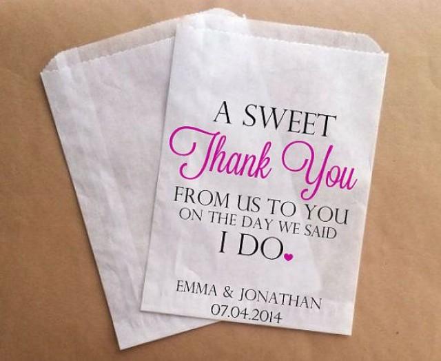 wedding photo - Thank You Wedding Favors Bags Custom Candy Buffet Bags Wedding Guest Thank You Bag Lolly Bags