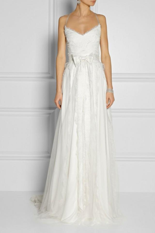 wedding photo - Chantilly Lace And Satin Gown