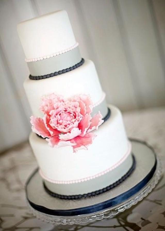 wedding photo - Розовый И Серый Торт