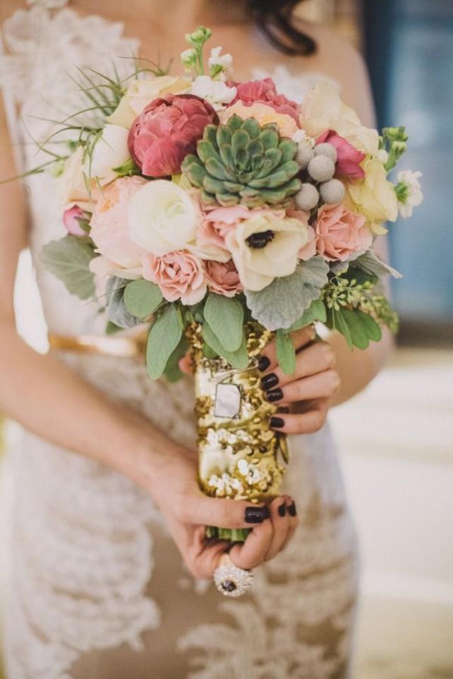 Unique Wedding Bouquet Handles New Year's Eve Cleveland Wedding