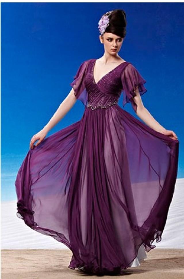 wedding photo - Formal purple dress