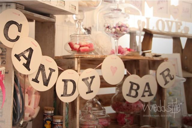 wedding photo - Candy Bar Wimpelkette